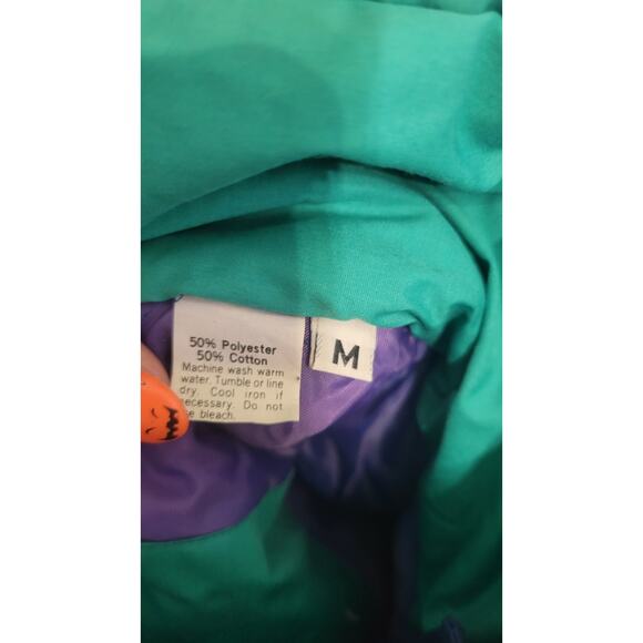 Vintage Sergio Tacchini Jacket M Teal Navy 90s Ski Puffer Made in USA - Picture 6 of 6